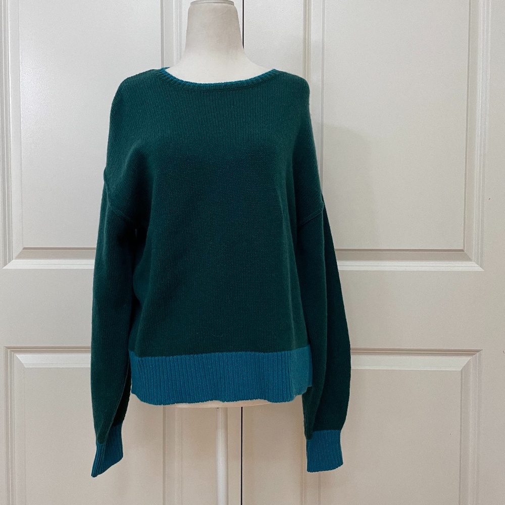 Renata Contrast Trim Cashmere Blend Sweater